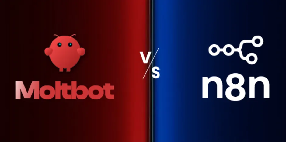 Vergleich zwischen Moltbot und n8n für KI-Automatisierung