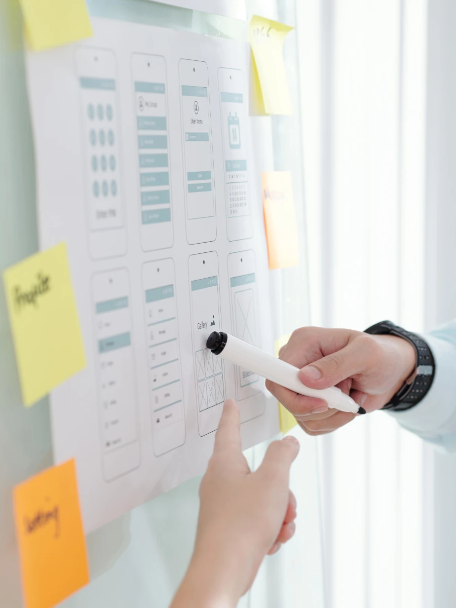 Entwicklung einer Website-Struktur mit Wireframes und Skizzen im Rahmen strategischer Beratung